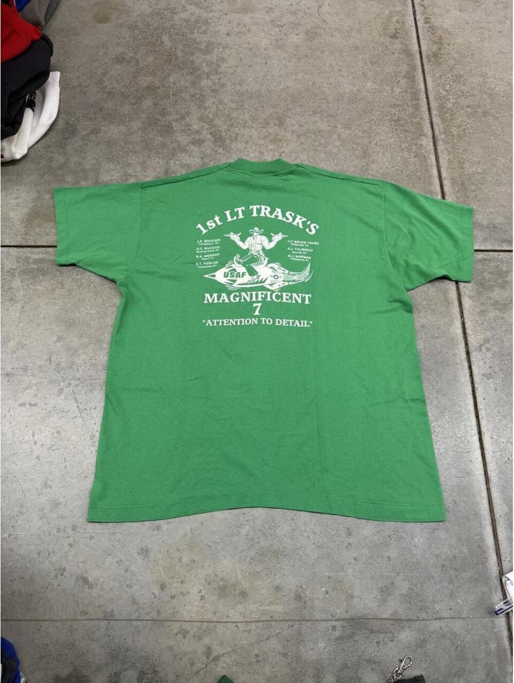 vintage united states air force green made in usa military shirt size xl